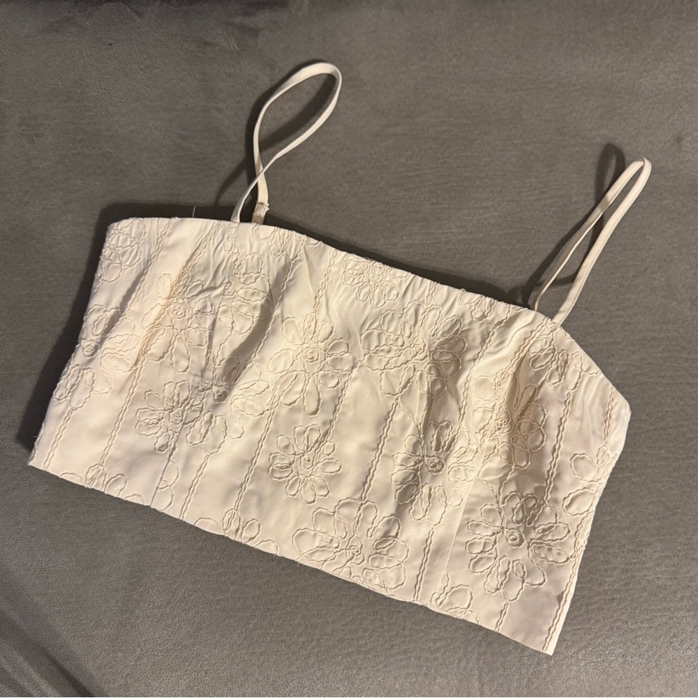 New MABLE crop embroidered top small medium large